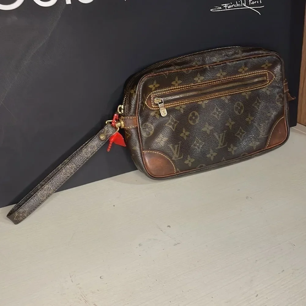 Louis Vuitton Wristlet Monogram Canvas Marly Dragonne GM Clutch LV0 Monogram LV - Picture 4 of 16